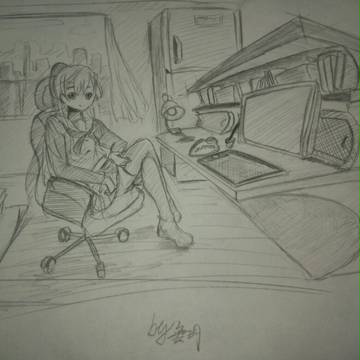 少女与卧室