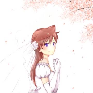 ウェディングドレスの蘭ちゃん