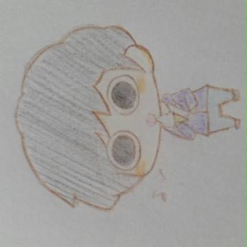 ソフトクリームと人型コマさん