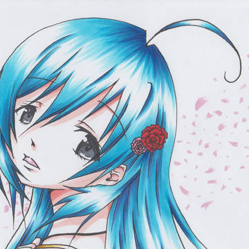 桜舞う君の横顔