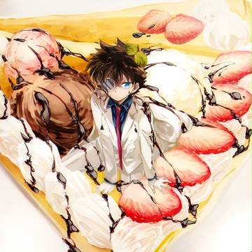 「3種のアイスいちごのせキッド&生クリームクレープのお客様～！」