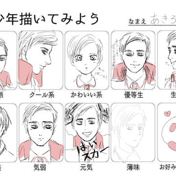 美少年描いてみよう
