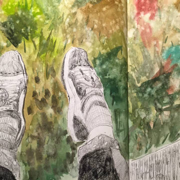 Sketch in the woods