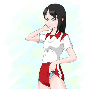 何かを誘っているブルマっ娘
