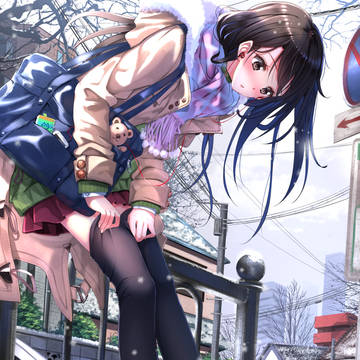 冬の通学路