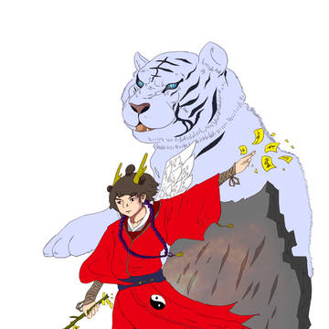 一个符咒道童