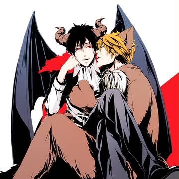 悪魔とモフ雄と天使にイタズラ