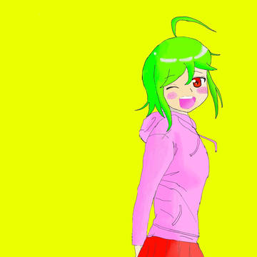 パワポケの緑髪の女の子たちー(初絵初投稿)