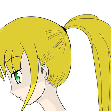 ポニテ金髪女の子