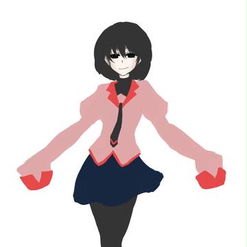 扇：単色らくがき