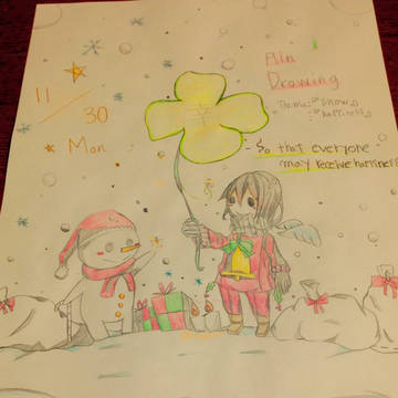 【アナログで】クリスマスのオリジナルイラスト【描いてみた】