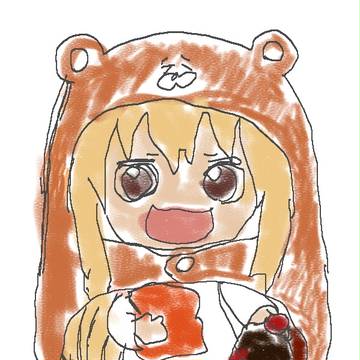 ねんどろいど うまるちゃんの写真をなぞり描きしてみた