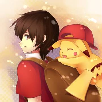 レッドとピカチュウ