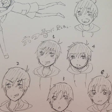 六つ子？落書き