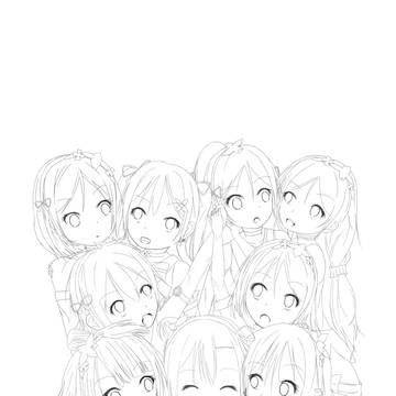 【C89】新刊ラブライブ漫画サンプル　表紙線画　本編セリフ無し