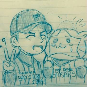 山﨑選手とスターマン
