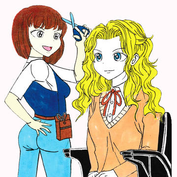 金髪ウェーブ