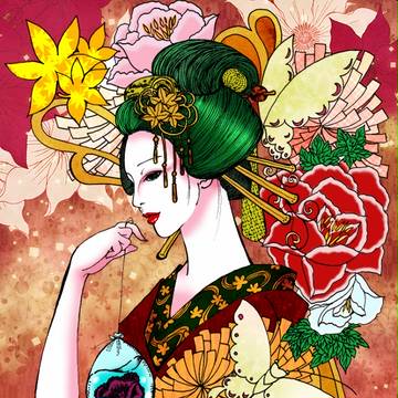 【塗ってみた】　水　中　花
