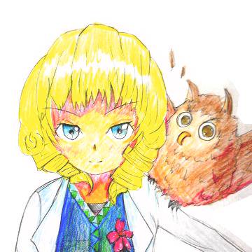 テレーズ・ブルムの立ち絵【色鉛筆】