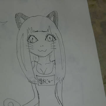 自分絵でにゃーちゃん妄想