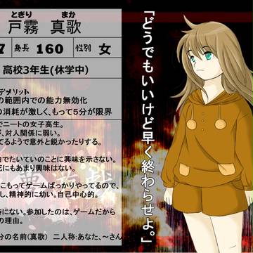 【死夢遊戯】戸霧真歌【参加者】