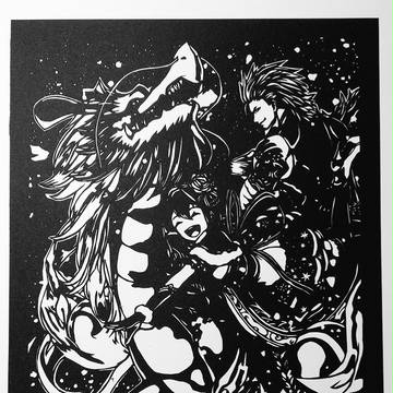 シズク(クリスマス) 切り絵