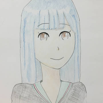 青髪の女の子