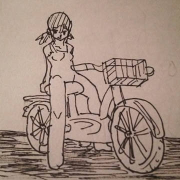 自転車乗りの少女