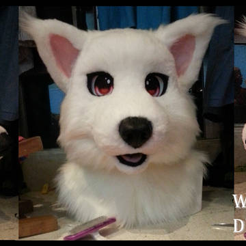 White Wolf Fursuit Head