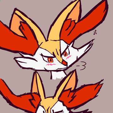 Braixen Sketches (Colored)