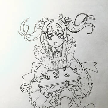 手绘_线稿_特典妮
