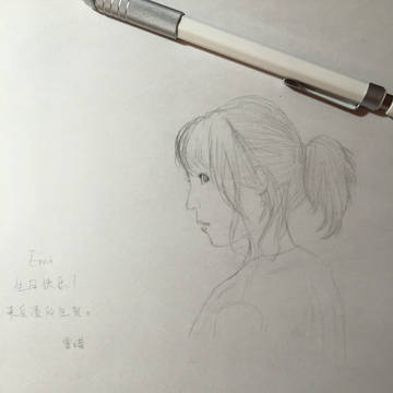 手绘_铅笔_emi生贺