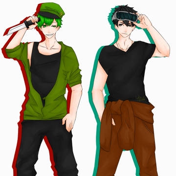 Fliqpy 擬人 with OC 墨
