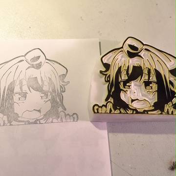 消しゴムはんこ ハッカドール3号くん