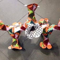 Parrots on a diamond surface