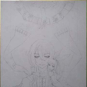 旧約Märchen色紙カラー工程