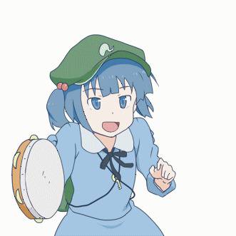 にとりがタンバリンを叩いているだけ