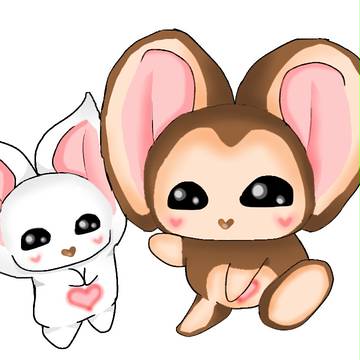 年賀状（お猿のもちりん）