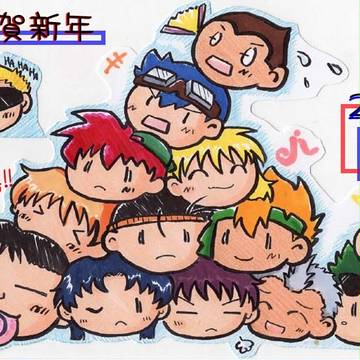 年賀状2016、レツゴVer.