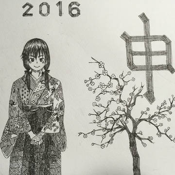 正月らしい衣装を神原駿河に着せてみる