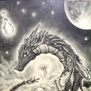鉛筆画を描いてます( ˘ω˘ )