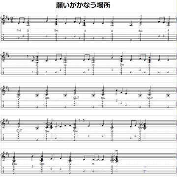 ウクレレ「願いがかなう場所」