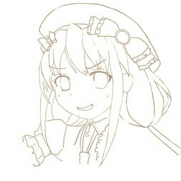 杏ちゃん 本描き途中経過 模写