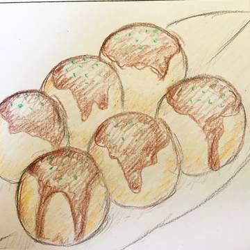 たこ焼き 色鉛筆12色