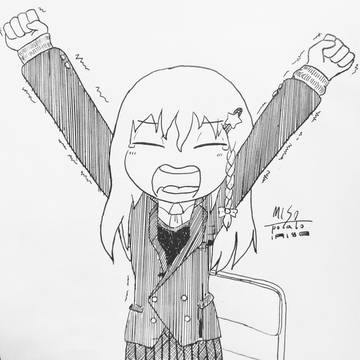 インクペン習作 - ブレザー魔理沙