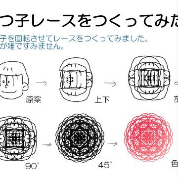 六つ子レースをつくってみた。