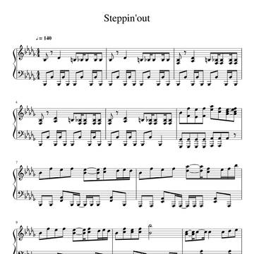 デュラ結 OP 「Steppin'out」 ( ピアノ楽譜）