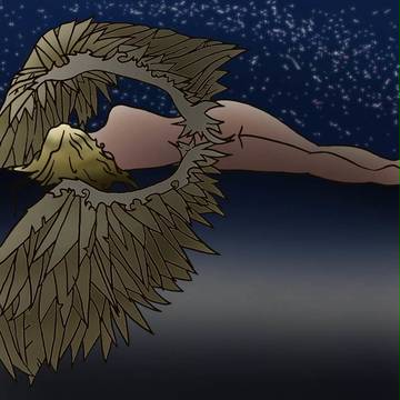 sleeping angel-colored