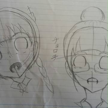 自分絵注意⚠チョロ子と十カノちゃん描いてみた
