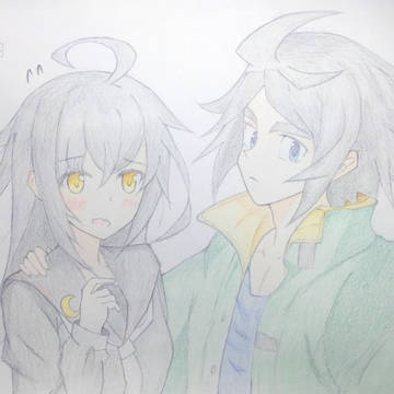 三日月ツーショット